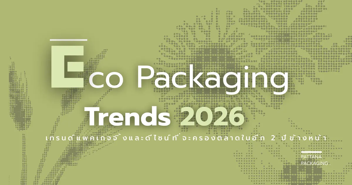 Eco Packaging Trends 2026 เทรนด์แพคเกจจิ้งและดีไซน์ที่จะครองตลาดในอีก 2 ปีข้างหน้า