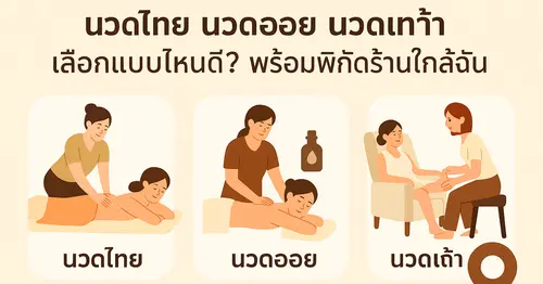 นวดไทย นวดออย นวดเท้า เลือกแบบไหนดี? พร้อมพิกัดร้านใกล้ฉัน