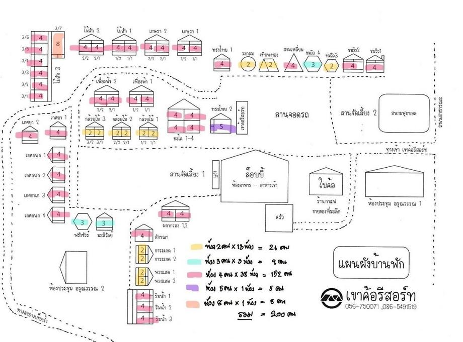 แผนผังบ้านพัก