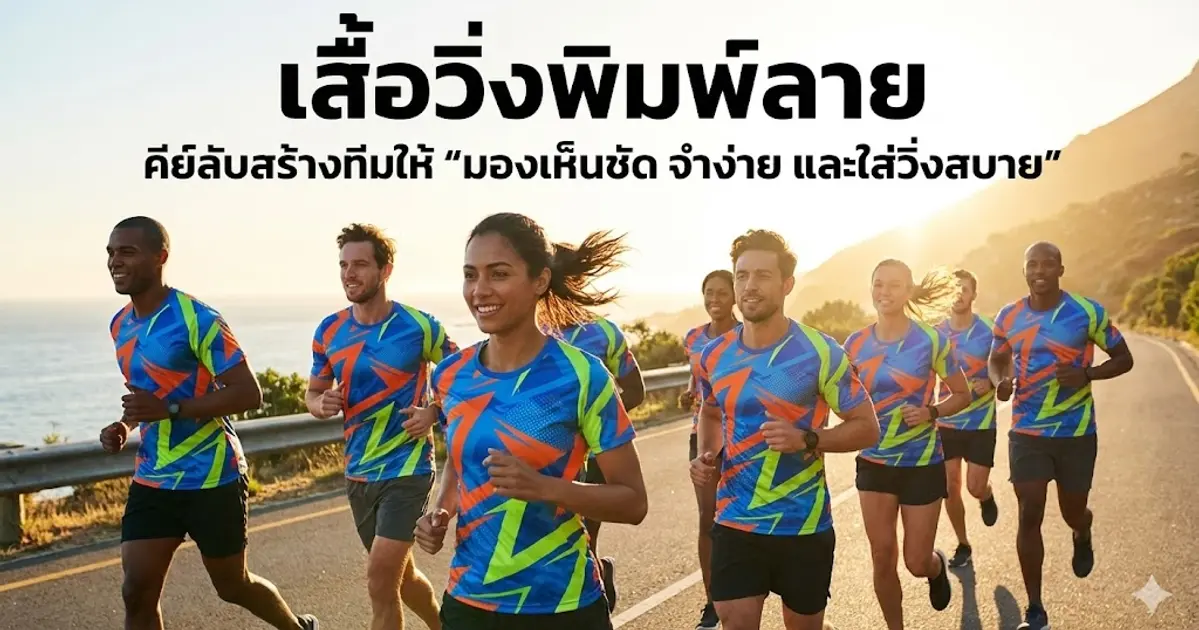 เสื้อวิ่งพิมพ์ลาย: คีย์ลับสร้างทีมให้ "มองเห็นชัด จำง่าย และใส่วิ่งสบาย"