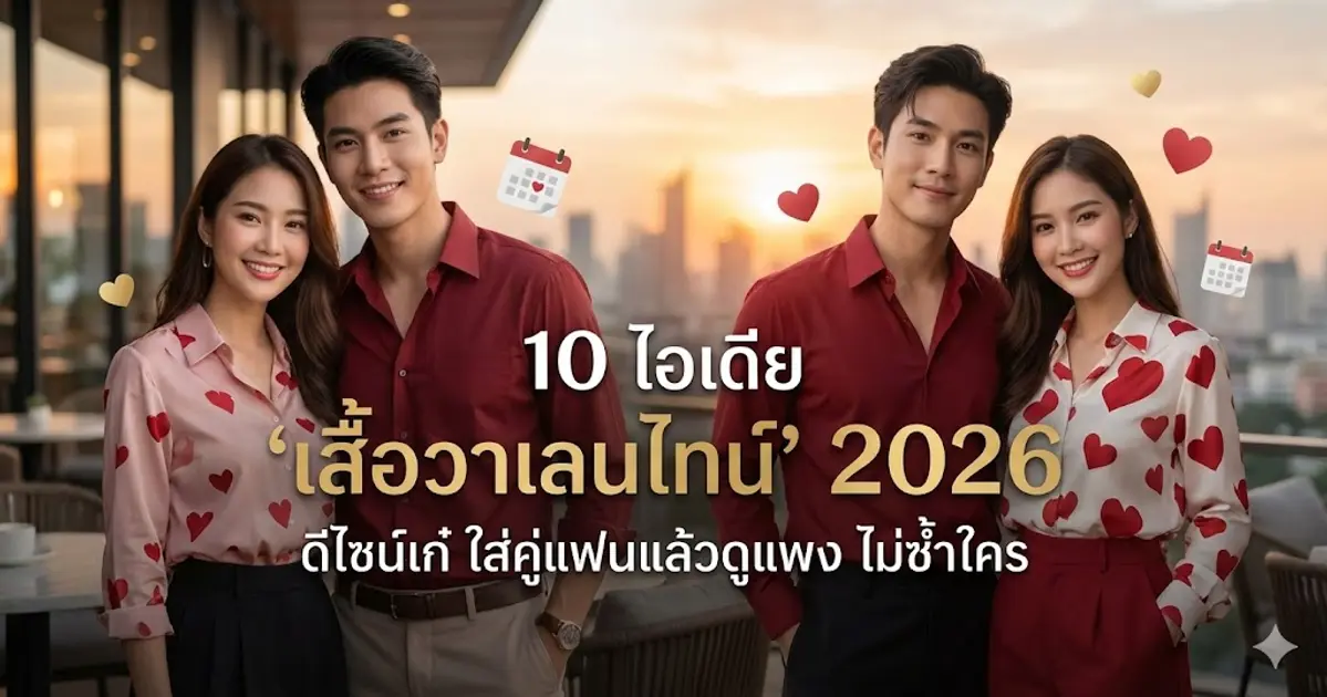 10 ไอเดีย "เสื้อวาเลนไทน์" 2026 ดีไซน์เก๋ ใส่คู่แฟนแล้วดูแพง ไม่ซ้ำใคร