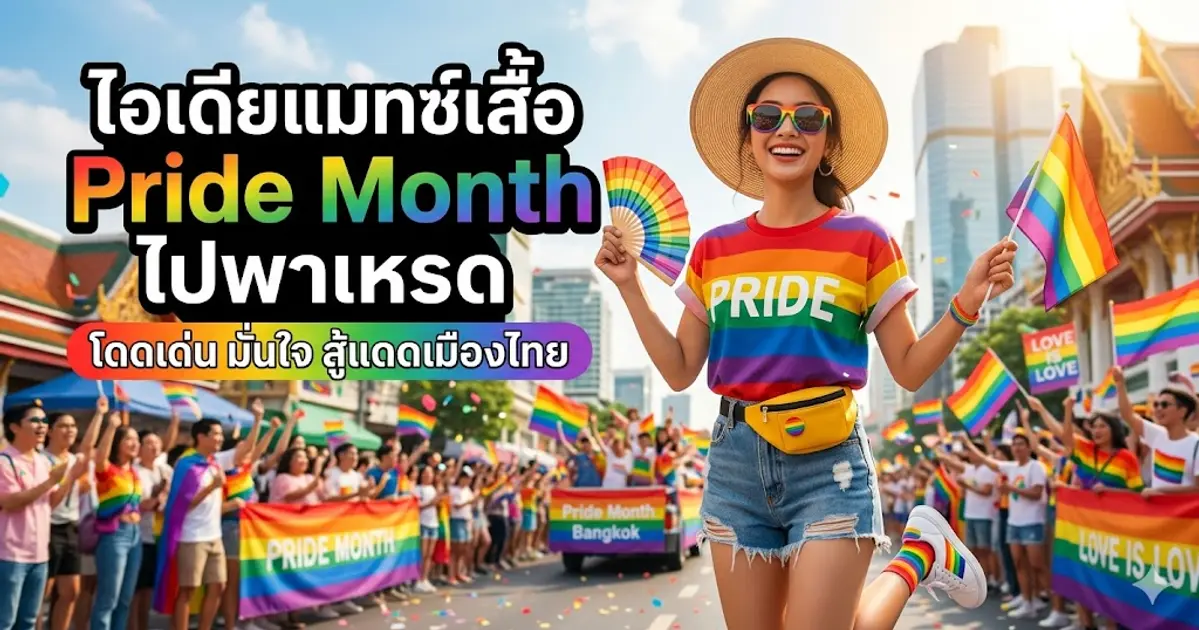 ไอเดียแมทช์เสื้อpride month ไปงานพาเหรด โดดเด่น มั่นใจ สู้แดดเมืองไทย