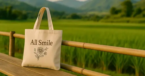 กระเป๋าผ้าดิบพิมพ์ลายของชำร่วยต่างๆ