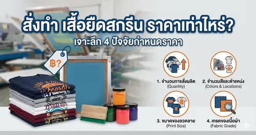 สั่งทำเสื้อยืดสกรีน ราคาเท่าไหร่? เจาะลึก 4 ปัจจัยกำหนดราคา